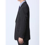 ウール混 レギュラーフィット 2ボタン2ピーススーツ ストライプ黒 | TAKA-Q MEN | 詳細画像6 