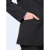 ウール混 レギュラーフィット 2ボタン2ピーススーツ ストライプ黒 | TAKA-Q MEN | 詳細画像9 