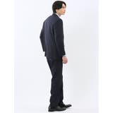 ストレッチウォッシャブル レギュラーフィット 2ボタン2ピーススーツ 組織紺 | TAKA-Q MEN | 詳細画像4 