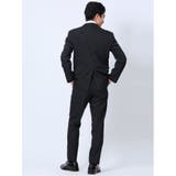 ウール混 スリムフィット 2ボタン2ピーススーツ シャドーストライプ紺 | TAKA-Q MEN | 詳細画像3 