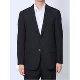 ウール混 スリムフィット 2ボタン2ピーススーツ シャドーストライプ紺 | TAKA-Q MEN | 詳細画像5 