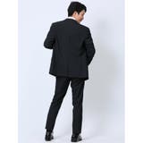 ウール混 レギュラーフィット 2ボタン2ピーススーツ ストライプ黒 | TAKA-Q MEN | 詳細画像3 