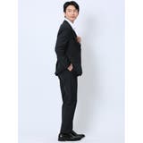 ウール混 レギュラーフィット 2ボタン2ピーススーツ ストライプ黒 | TAKA-Q MEN | 詳細画像4 