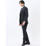 ストレッチウォッシャブル スリムフィット 2ボタン3ピーススーツ ストライプ紺 | TAKA-Q MEN | 詳細画像2 