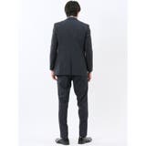 ストレッチウォッシャブル スリムフィット 2ボタン3ピーススーツ ストライプ紺 | TAKA-Q MEN | 詳細画像3 