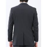 ストレッチウォッシャブル スリムフィット 2ボタン3ピーススーツ ストライプ紺 | TAKA-Q MEN | 詳細画像7 