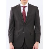 光沢ウール混 スリムフィット 2ボタン2ピーススーツ 組織こげ茶 | TAKA-Q MEN | 詳細画像5 