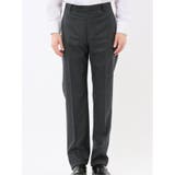 光沢ウール混 レギュラーフィット 2ボタン2ピーススーツ 組織グレー | TAKA-Q MEN | 詳細画像11