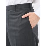 光沢ウール混 レギュラーフィット 2ボタン2ピーススーツ 組織グレー | TAKA-Q MEN | 詳細画像14