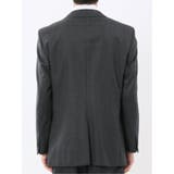 光沢ウール混 レギュラーフィット 2ボタン2ピーススーツ 組織グレー | TAKA-Q MEN | 詳細画像7