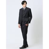75紺 | ストレッチウォッシャブル スリムフィット 2ボタン3ピーススーツ 組織紺 | TAKA-Q MEN