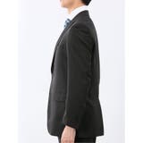 ストレッチウォッシャブル スリムフィット 2ボタン2ピーススーツ 組織黒 | TAKA-Q MEN | 詳細画像6 