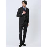 05黒 | ストレッチウォッシャブル スリムフィット 2ボタン3ピーススーツ ソラーロ黒 | TAKA-Q MEN