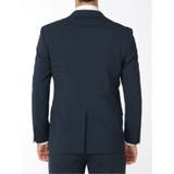 ウール混ストレッチ スリムフィット 2ボタン3ピーススーツ 杢紺 | TAKA-Q MEN | 詳細画像7