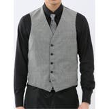 光沢ウール混 スリムフィット 2ボタン3ピーススーツ 黒無地 | TAKA-Q MEN | 詳細画像11 