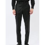 光沢ウール混 スリムフィット 2ボタン3ピーススーツ 黒無地 | TAKA-Q MEN | 詳細画像12 