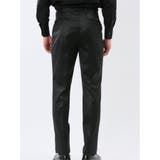 光沢ウール混 スリムフィット 2ボタン3ピーススーツ 黒無地 | TAKA-Q MEN | 詳細画像13 