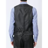 光沢ウール混 スリムフィット 2ボタン3ピーススーツ 千鳥黒 | TAKA-Q MEN | 詳細画像10