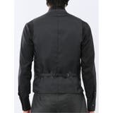 光沢ウール混 スリムフィット 2ボタン3ピーススーツ 組織グレー | TAKA-Q MEN | 詳細画像10 