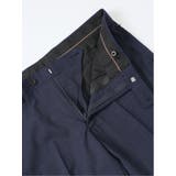 光沢ウール混 スリムフィット 2ボタン3ピーススーツ チェック紺 | TAKA-Q MEN | 詳細画像14 