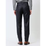 光沢ウール混 スリムフィット 2ボタン3ピーススーツ ドビー紺 | TAKA-Q MEN | 詳細画像12 