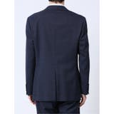 ウール混 レギュラーフィット 2ボタン2ピーススーツ チェック紺 | TAKA-Q MEN | 詳細画像7