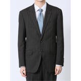 ウール混 レギュラーフィット 2ボタン2ピーススーツ ストライプグレー | TAKA-Q MEN | 詳細画像5