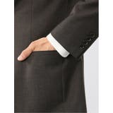 メリノウール混ストレッチ レギュラーフィット 2ボタン2ピーススーツ 茶 | TAKA-Q MEN | 詳細画像9