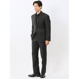 メリノウール混ストレッチ レギュラーフィット 2ボタン2ピーススーツ グレー | TAKA-Q MEN | 詳細画像2