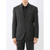 メリノウール混ストレッチ レギュラーフィット 2ボタン2ピーススーツ グレー | TAKA-Q MEN | 詳細画像5