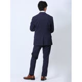 ストレッチウォッシャブル レギュラーフィット 2ボタン2ピーススーツ 千鳥紺 | TAKA-Q MEN | 詳細画像3