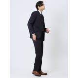 ストレッチウォッシャブル レギュラーフィット 2ボタン2ピーススーツ カルゼ紺 | TAKA-Q MEN | 詳細画像4