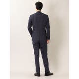 ウール混 レギュラーフィット 2ボタン2ピーススーツ 組織紺 | TAKA-Q MEN | 詳細画像3