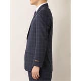 ウール混 レギュラーフィット 2ボタン2ピーススーツ 組織紺 | TAKA-Q MEN | 詳細画像6