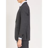 ウール混ストレッチ レギュラーフィット 2ボタン2パンツスーツ 組織柄グレー | TAKA-Q MEN | 詳細画像5