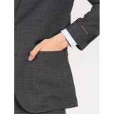 ウール混ストレッチ レギュラーフィット 2ボタン2パンツスーツ 組織柄グレー | TAKA-Q MEN | 詳細画像8