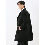 ウール100% ステンカラーコート 無地黒 | TAKA-Q MEN | 詳細画像2 