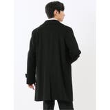 ウール100% ステンカラーコート 無地黒 | TAKA-Q MEN | 詳細画像3 