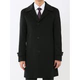 ウール100% ステンカラーコート 無地黒 | TAKA-Q MEN | 詳細画像6 
