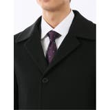 ウール100% ステンカラーコート 無地黒 | TAKA-Q MEN | 詳細画像9 