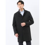 撥水 スタンドカラーコート カルゼ紺 | TAKA-Q MEN | 詳細画像1 