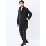 撥水 スタンドカラーコート カルゼ紺 | TAKA-Q MEN | 詳細画像5 