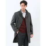 撥水 スタンドカラーコート カルゼグレー | TAKA-Q MEN | 詳細画像1 