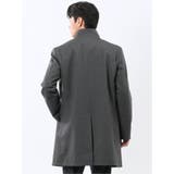撥水 スタンドカラーコート カルゼグレー | TAKA-Q MEN | 詳細画像3 