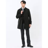 撥水 ステンカラーコート ヘリンボン黒 | TAKA-Q MEN | 詳細画像4 