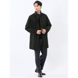 撥水 スタンドカラーコート ヘリンボン黒 | TAKA-Q MEN | 詳細画像6 