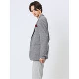 ストレッチニット スリムフィット 2ボタンジャケット シロ×クロ | TAKA-Q MEN | 詳細画像2 