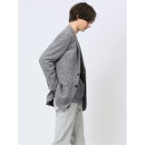 ストレッチニット スリムフィット 2ボタンジャケット シロ×クロ | TAKA-Q MEN | 詳細画像4 