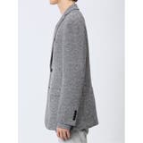ストレッチニット スリムフィット 2ボタンジャケット シロ×クロ | TAKA-Q MEN | 詳細画像7 