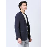 ホップサック スリムフィット 2ボタンジャケット 紺 | TAKA-Q MEN | 詳細画像4 